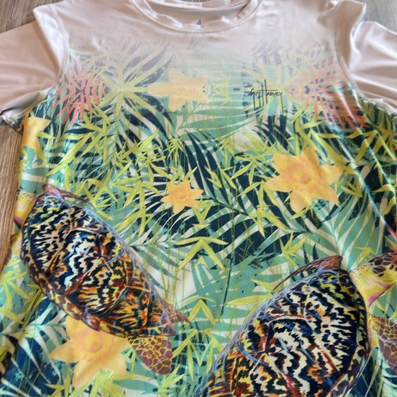 GUY HARVEY Women’s Turtles Meadow Tech Fishing Shirt Long Sleeve UPF 30 Size XL. - Picture 3 of 9